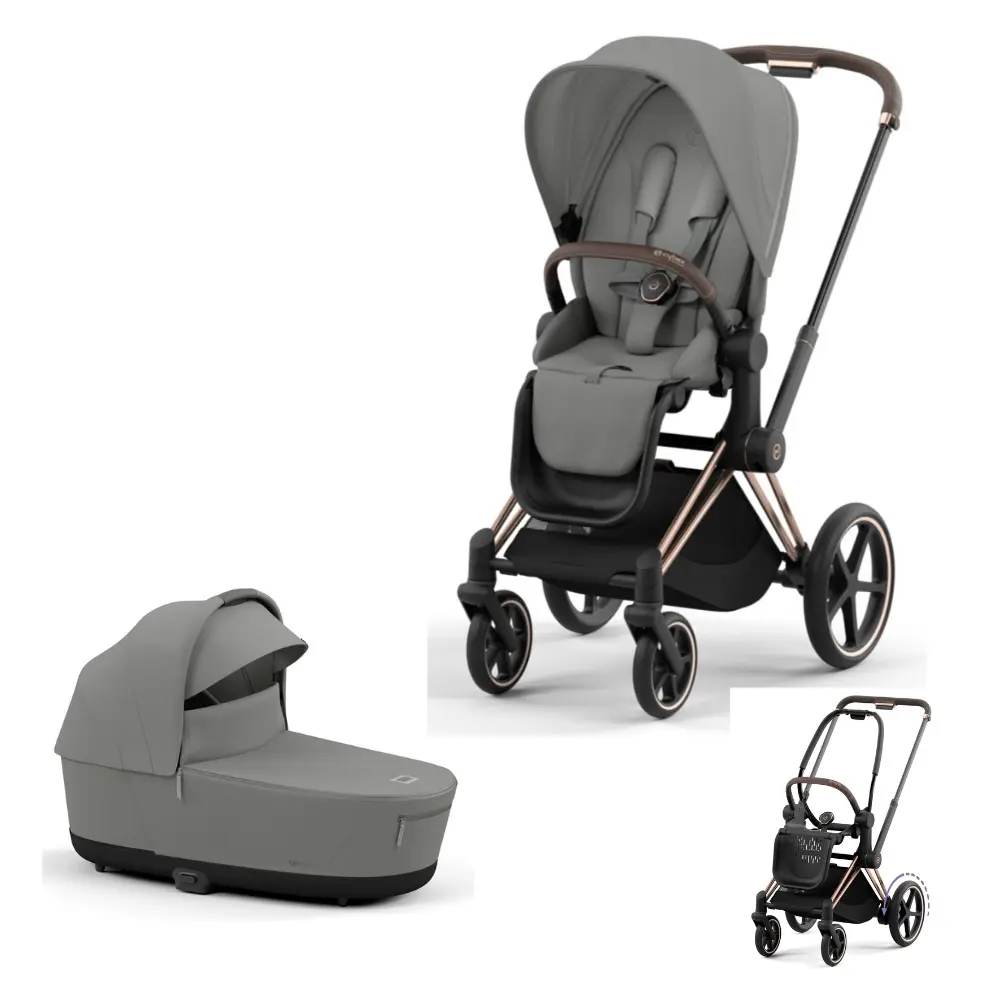 -priam Kombivogn Mirage Grey Rosegold