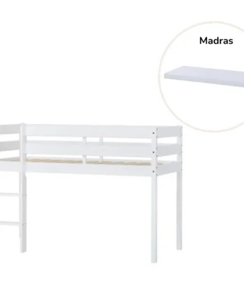 Eco Comfort Halvhøj Seng Med Madras 70x160 Cm  Hvid