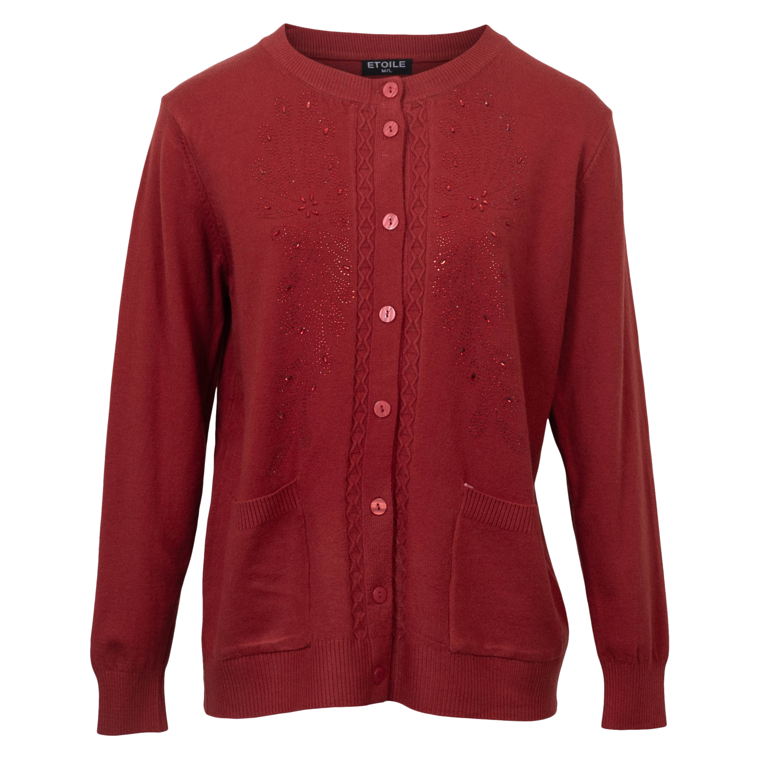 Etoile Dame Cardigan Rød