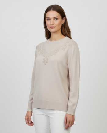 Etoile Dame Striktrøje Offwhite