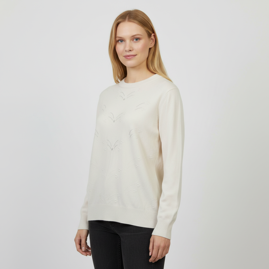Etoile Dame Striktrøje Offwhite