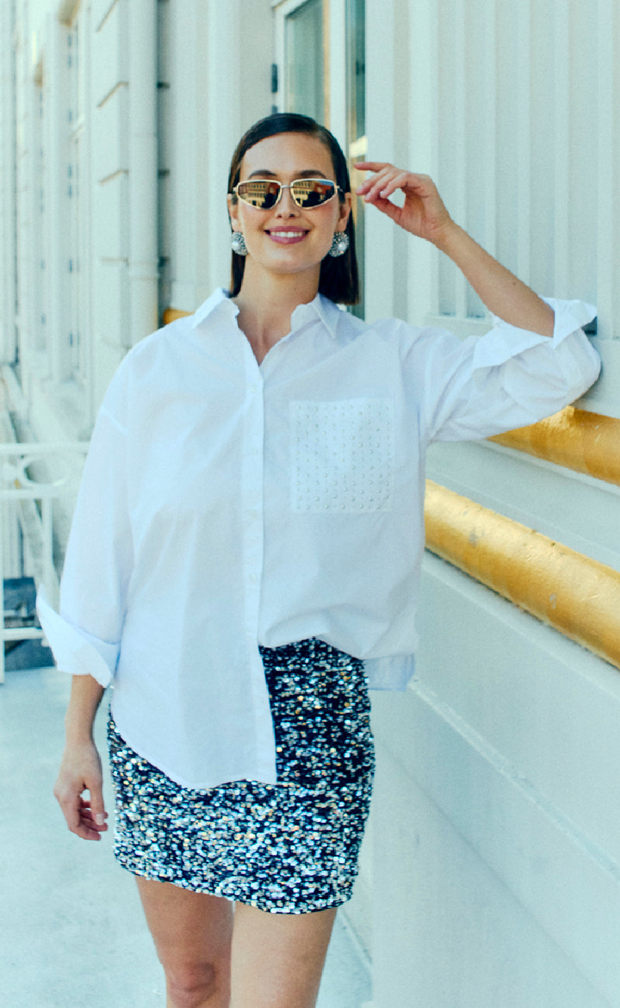 Freequent Skjorte Kamille Bright White