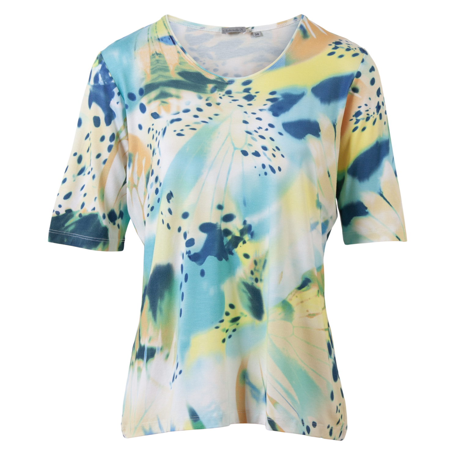 Gabriella Dame Kortærmet Bluse Jeans 50