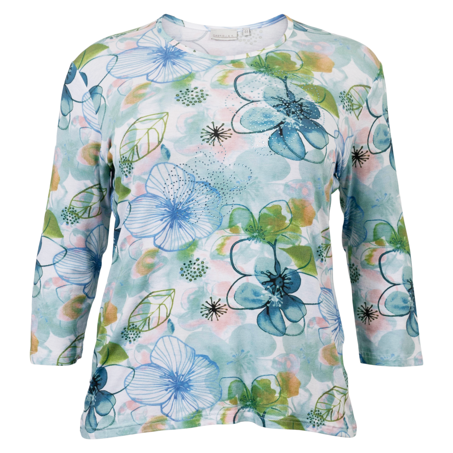 Gabriella    Dame  -shirt Green Comb 44