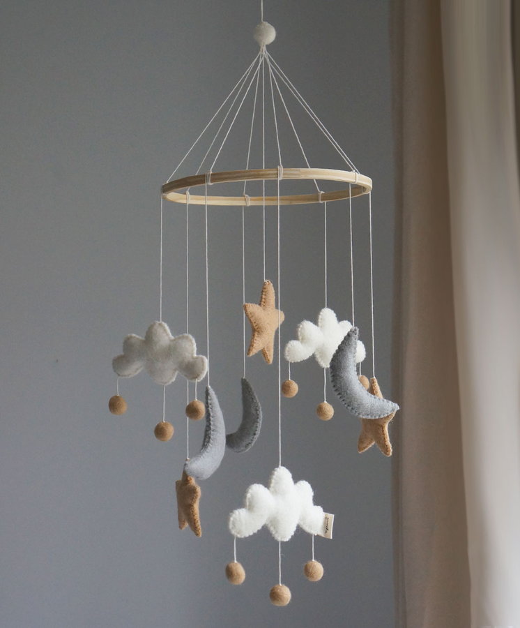 Gamcha Uro Sky Måne Stjerne Grå Beige