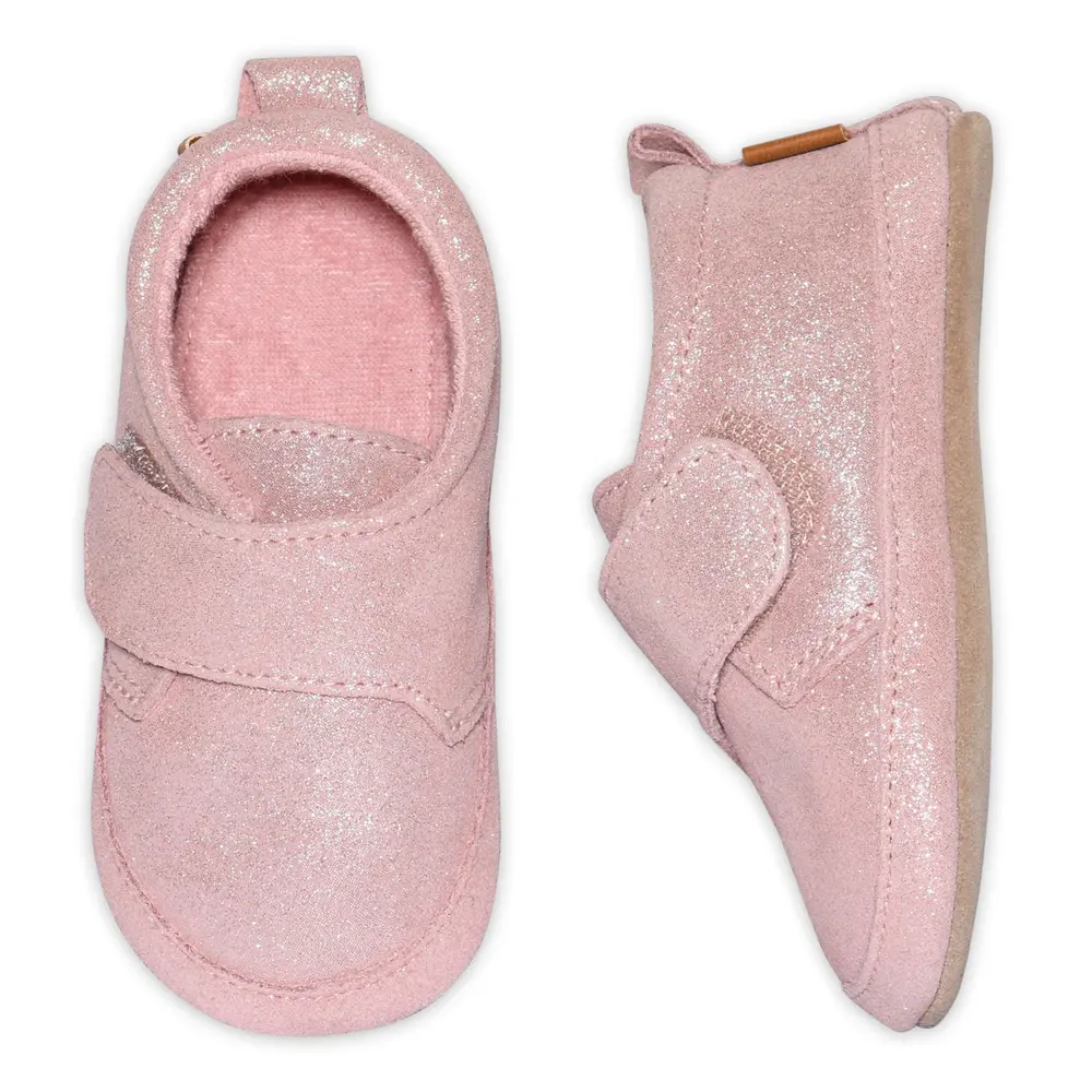Glimmer Læder Hjemmesko Rose Grey 26 27