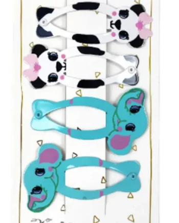 Hårclips Panda Set