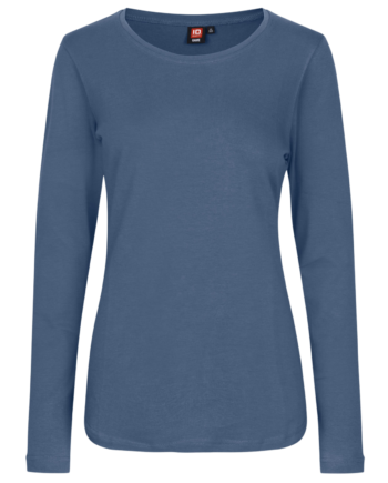 Id Interlock Dame Langærmet  -shirt Indigo