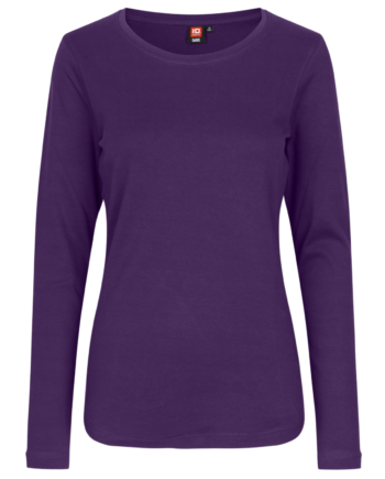 Id Interlock Dame Langærmet  -shirt Lilla