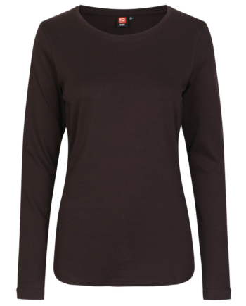 Id Interlock Dame Langærmet  -shirt Mørk Bordeaux