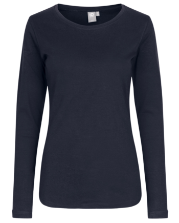 Id Interlock Dame Langærmet  -shirt Navy
