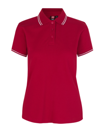 Id Kontrast Dame Polo Red