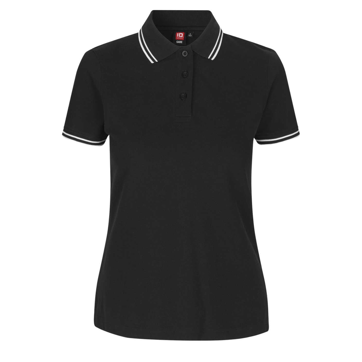 Id Kontrast Dame Polo Sort