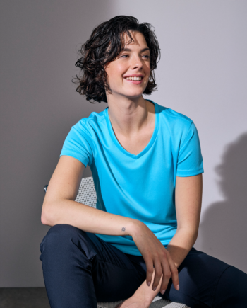 Id Yes Active Dame Trænings  -shirt Cyan