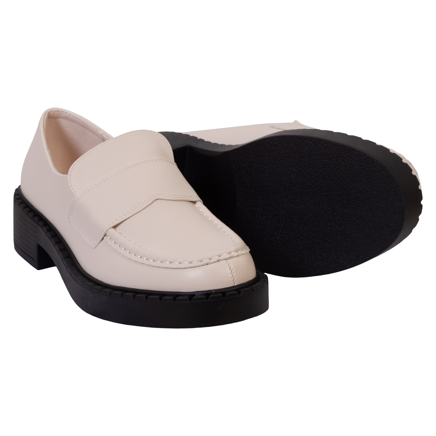 Ideal Shoes Dame Loafers Beige 38
