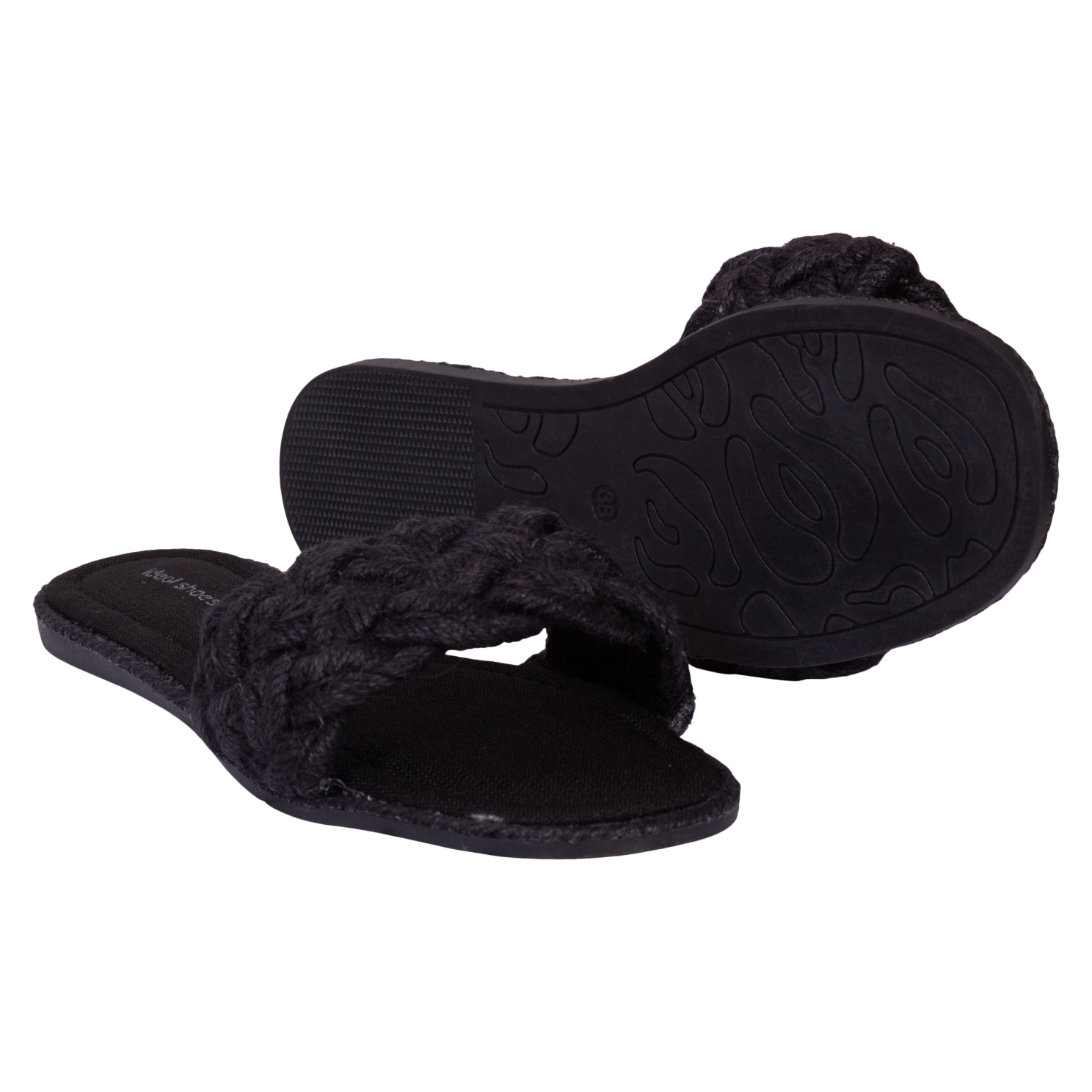 Ideal Shoes Dame Sandaler Black 39