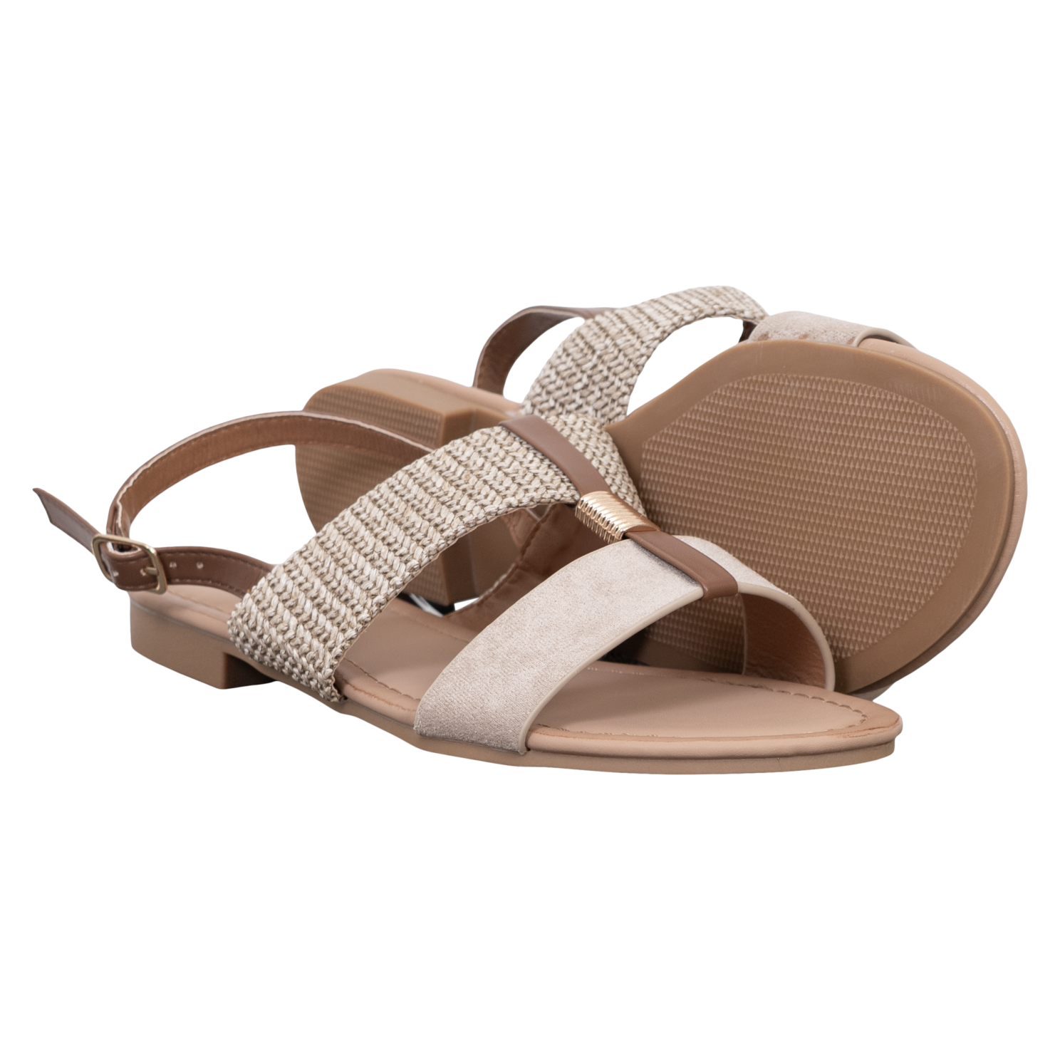 Ideal Shoes Dame Sandaler Khaki 37