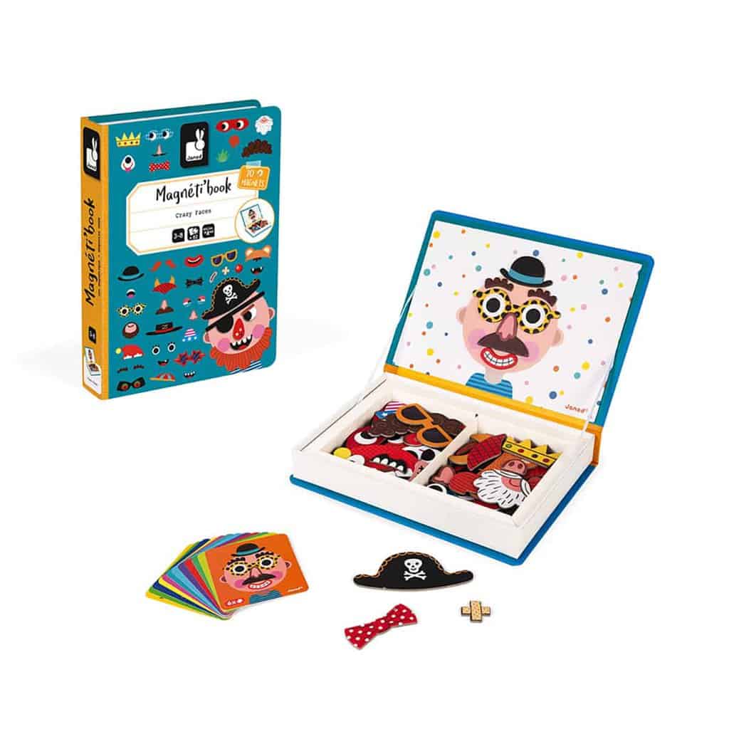 Janod Magnetibook  Boyâ   Crazy Faces