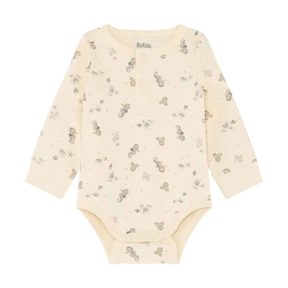 Langæarmet Body    Print Folkstone Gray 80