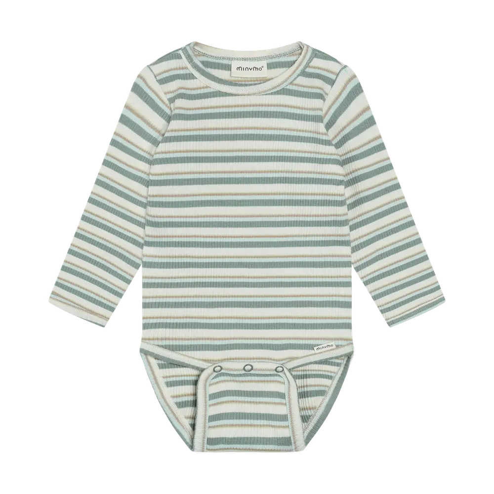 Langærmet Rib Body    Striber Lily Pad 62