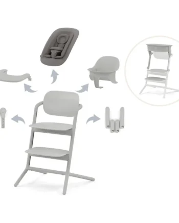 Lemo Højstol 4i1 Inkl  Læringstårn Suede Grey   Suede Grey