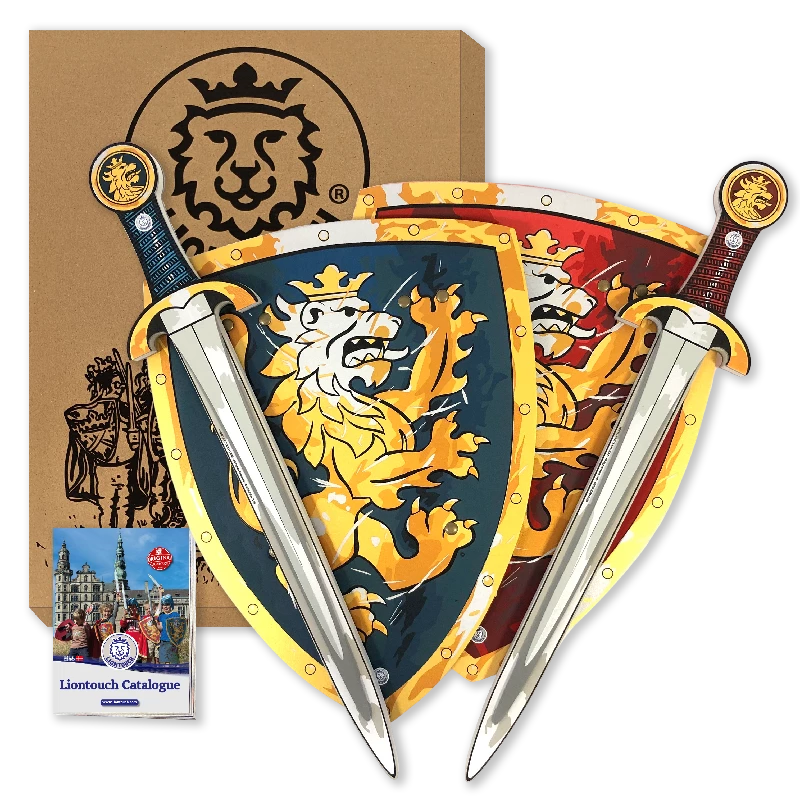 Liontouch Noble Knight Gavesæt For   Med Sværd Og Skjold   Rød Og Blå
