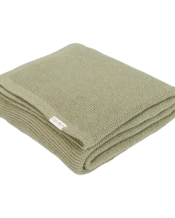 Little Dutch Strikket Tæppe 110x140 Olive