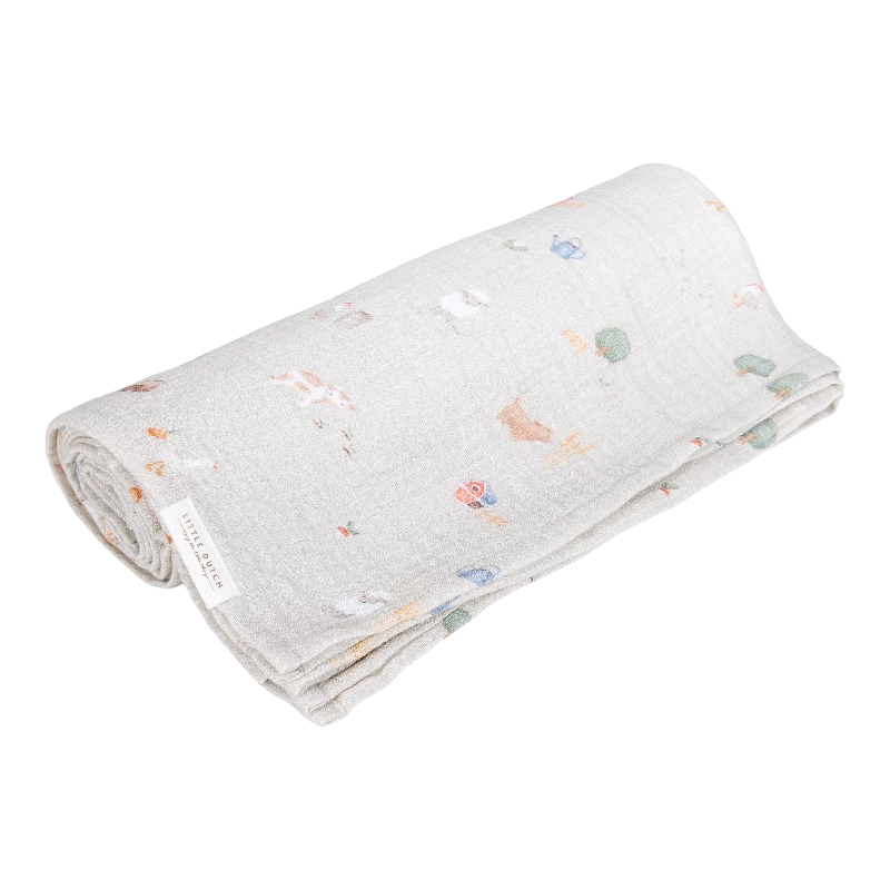 Little Dutch Svøb 120x120 Muslin Little Farm