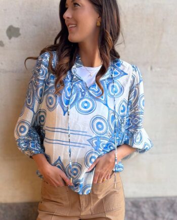 Love   Divine Bluse Love1578 Blue Paisley