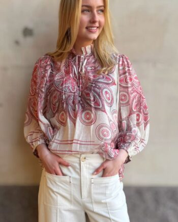 Love   Divine Bluse Love1578 Pink Paisley