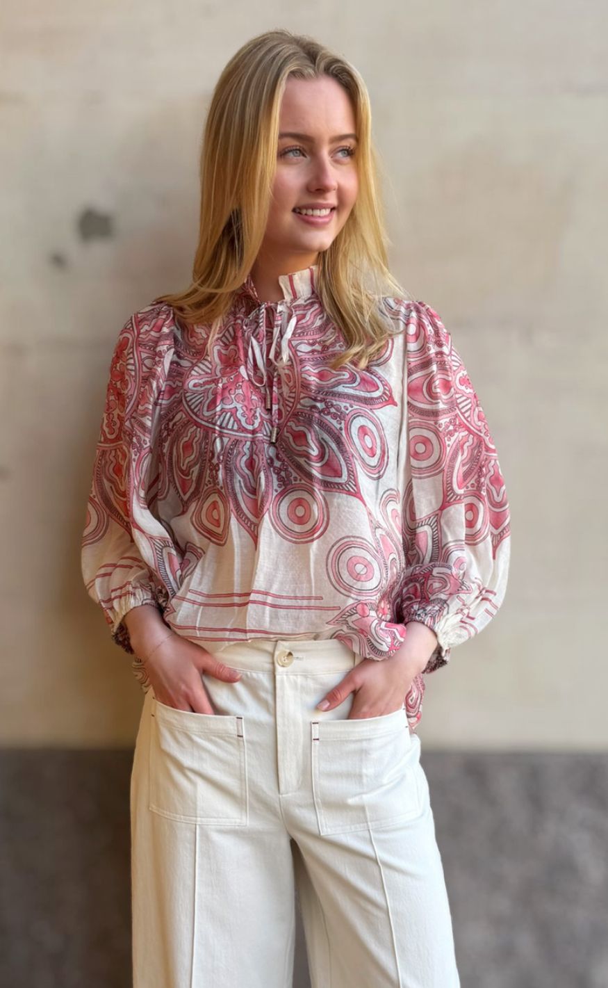 Love Divine Bluse Love1578 Pink Paisley