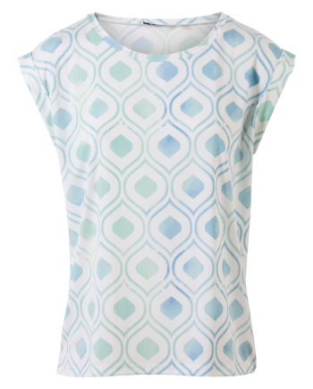Dame Kortærmet Bluse Estate Blue