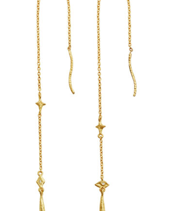 Maanesten øreringe Duet Gold Colour