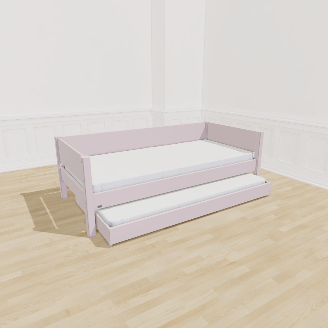 Manis- Liv Børneseng Med Gæsteseng 90x200 Natural Rose