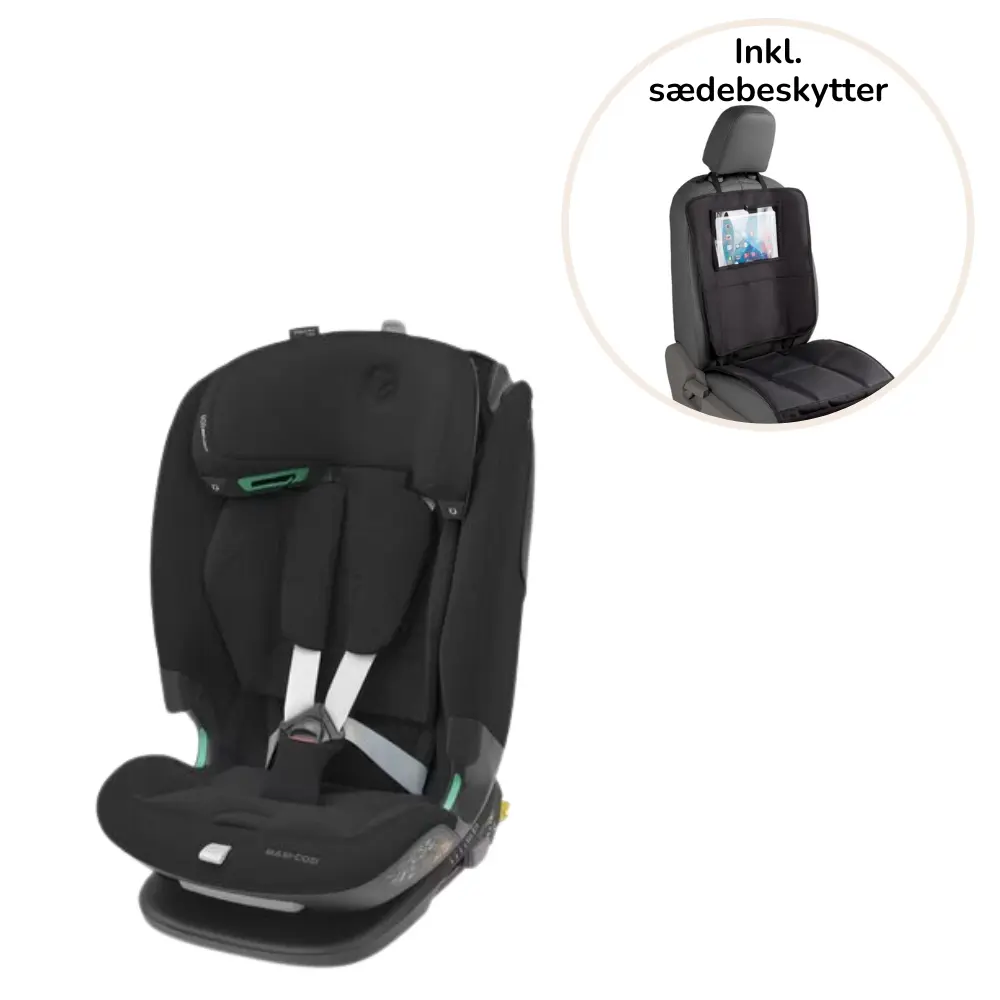 Maxi-cosi Titan Pro2 Autostol Authentic Black Inkl 3i1 Sædebeskytter
