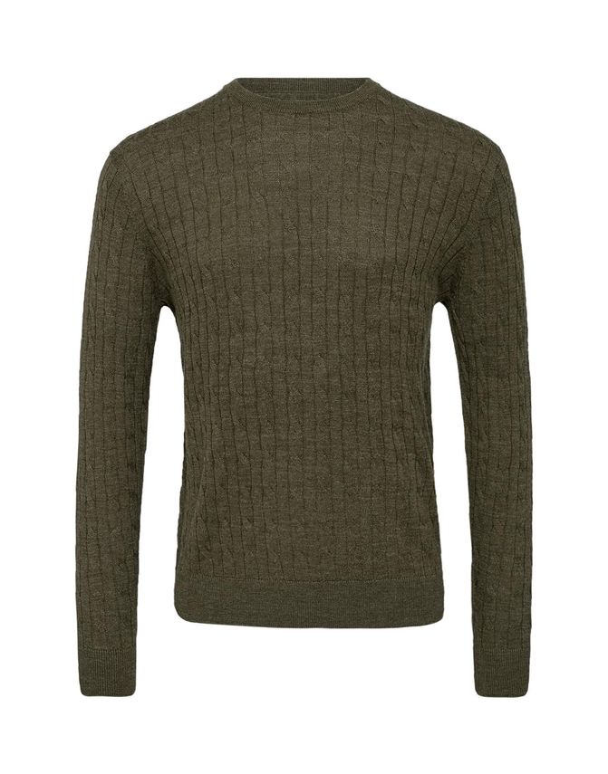 Mens Merino  -neck Modern Fit