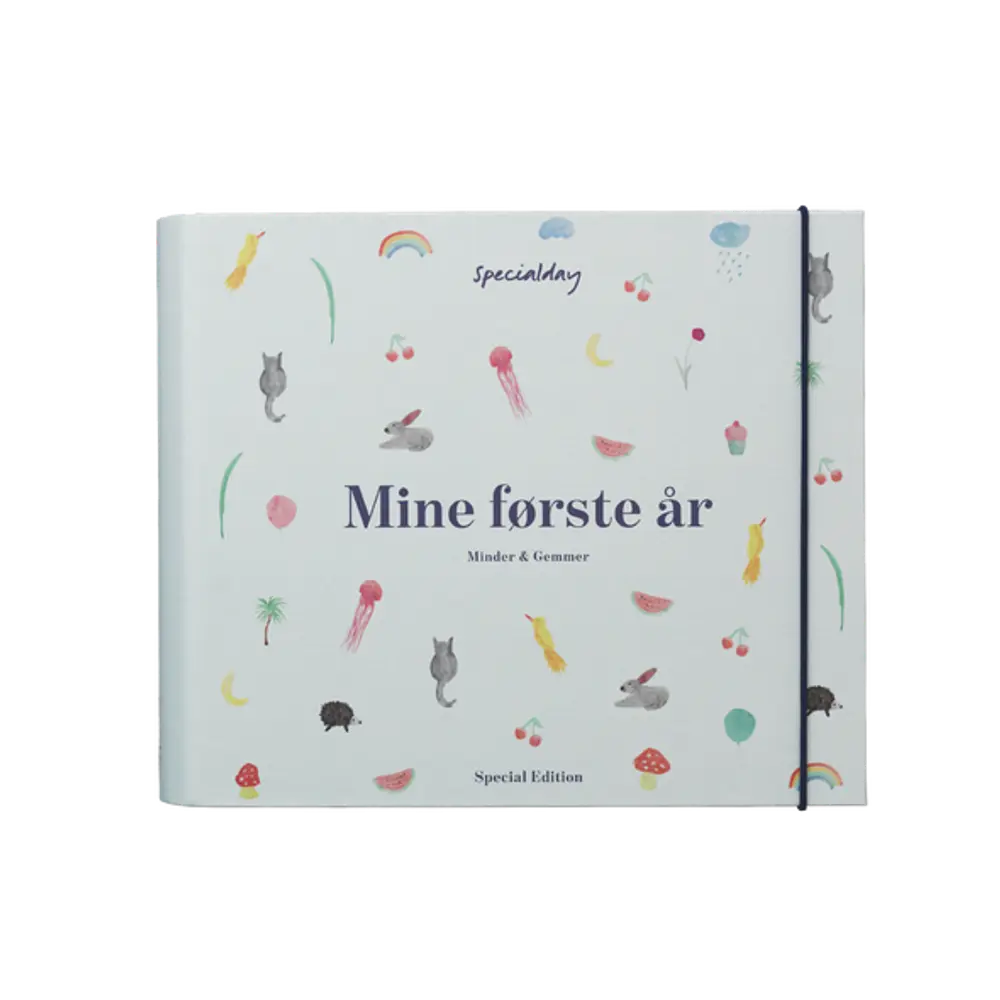 Mine Første år Minder Og Gemmer Blå