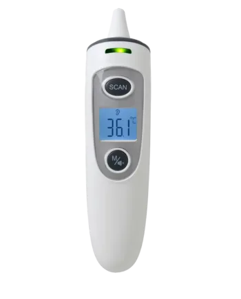Mininor øre-   Pandetermometer Hvid