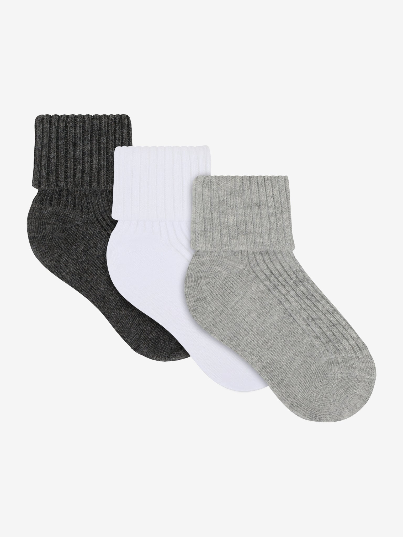Minymo Rib Sokker -pak Light Grey Melange 11 14