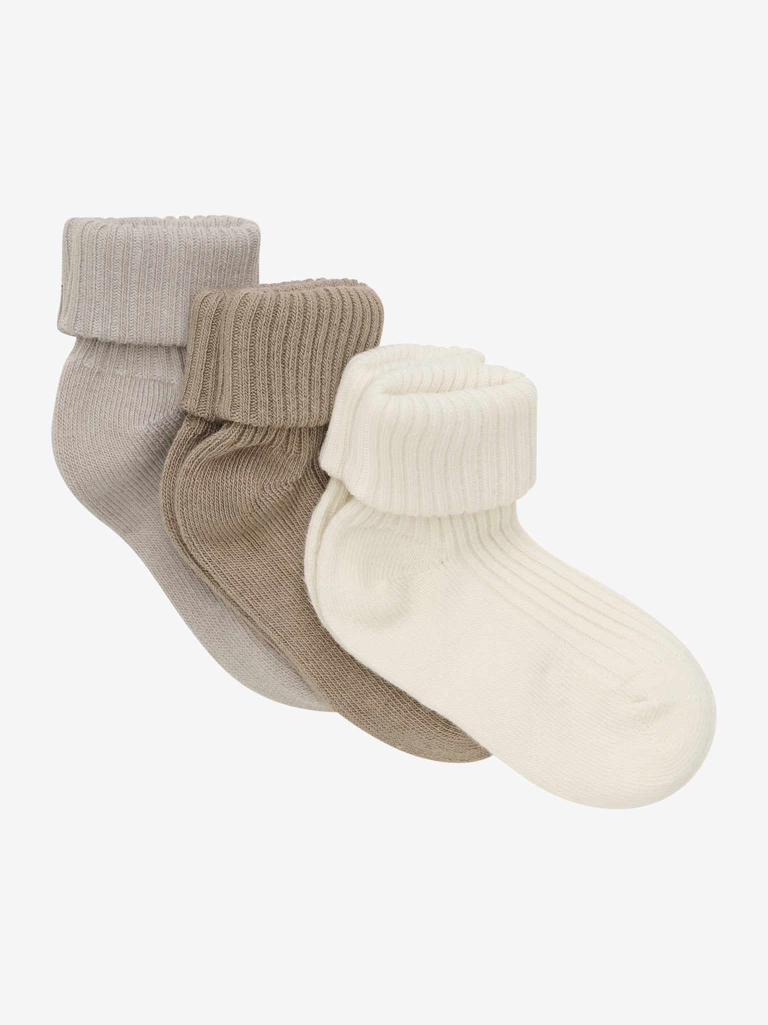 Minymo Rib Sokker -pak Light Taupe 11 14