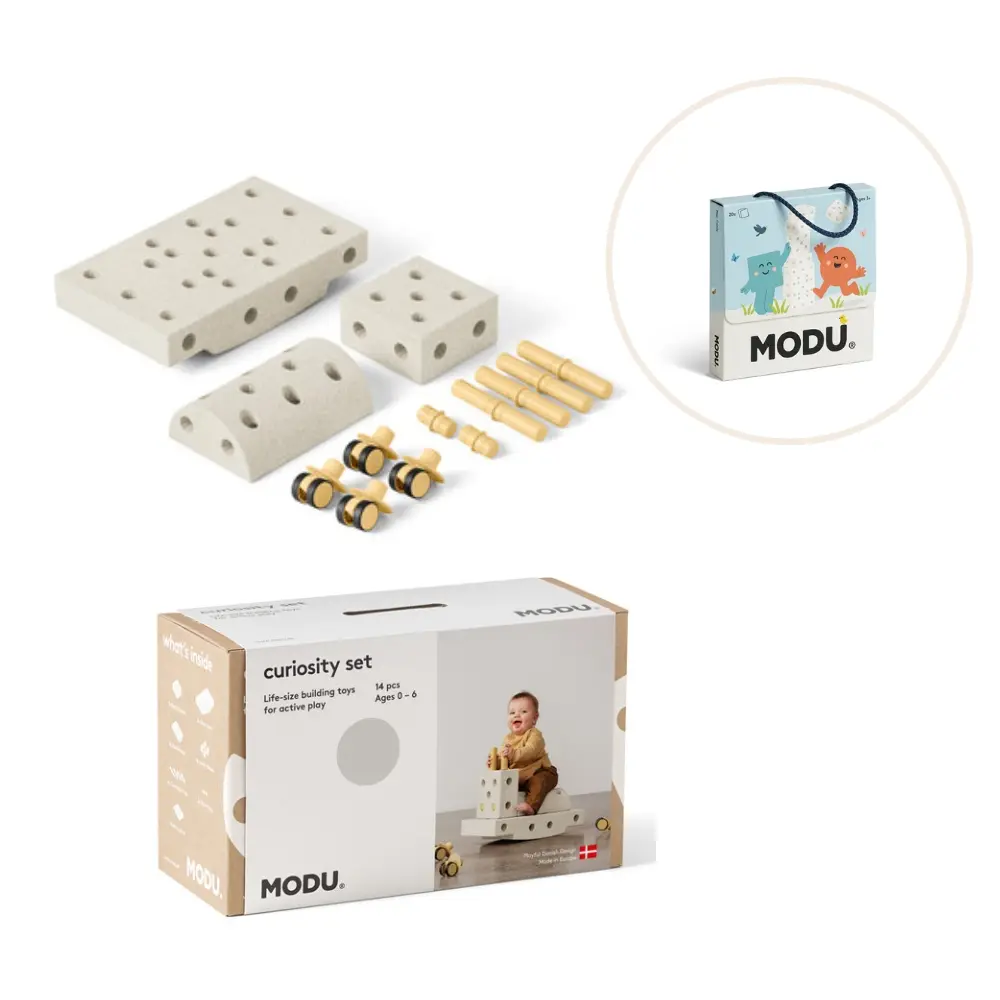 Modu Curiosity Sæt Inkl Legekort Sand Grey Honey Yellow