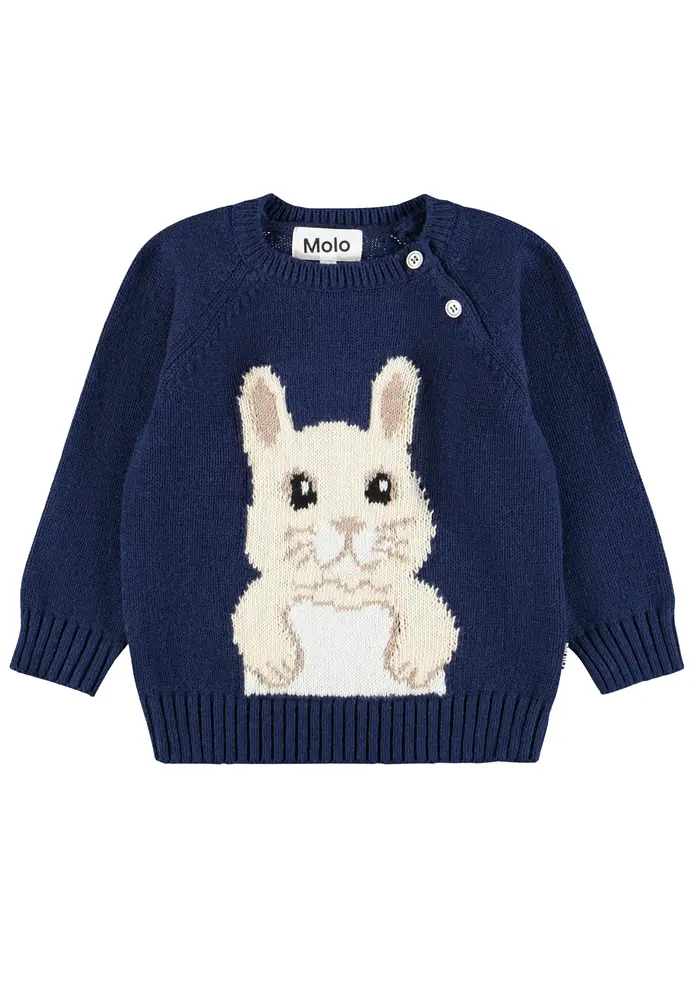 Molo Bless Striktrøje Bunny Infinity 62