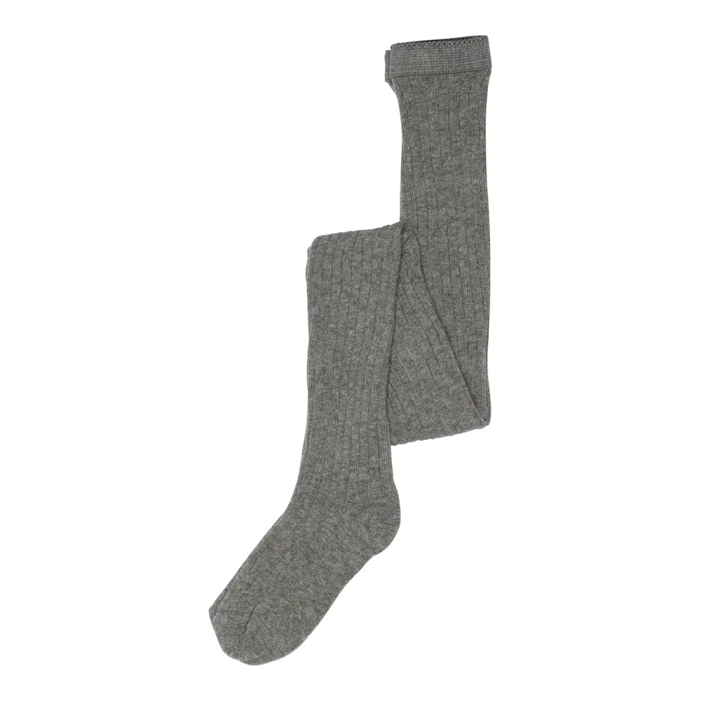 Mp Denmark Basic Rib Strømpebukser Grey 80