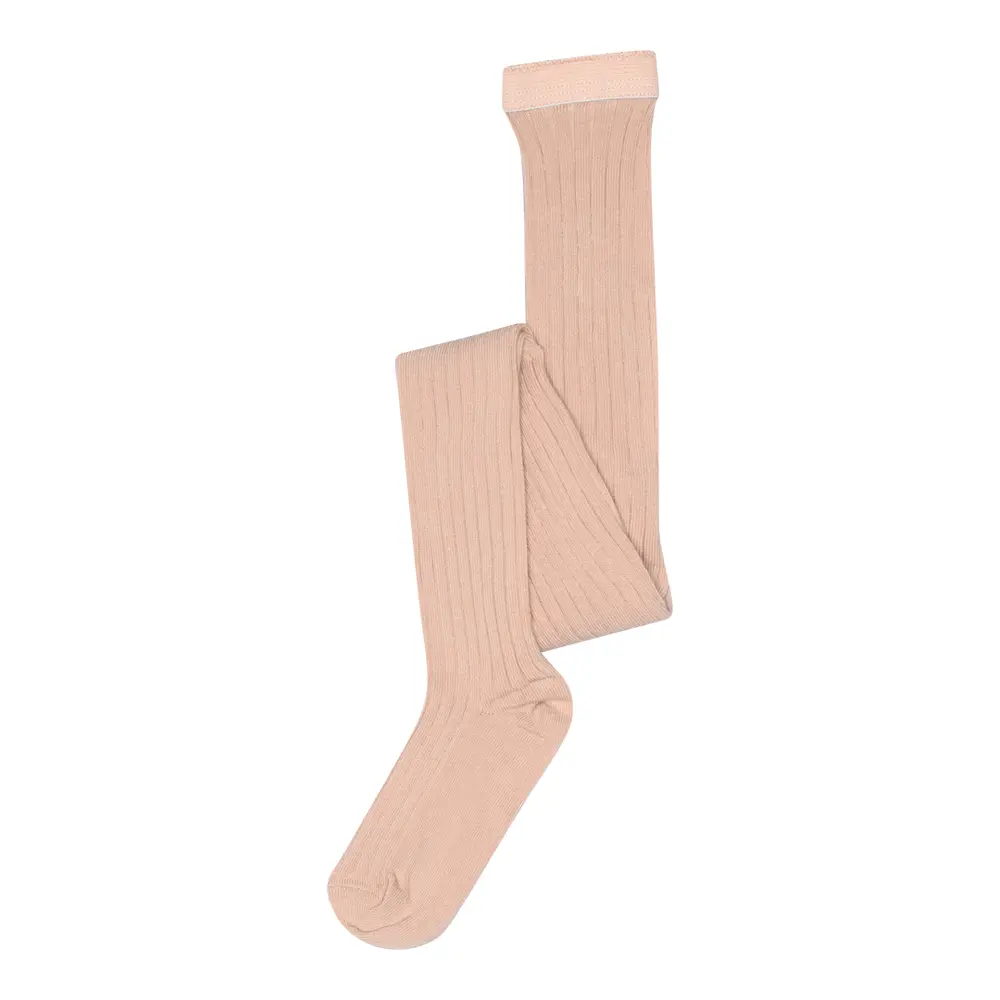 Mp Denmark Basic Rib Strømpebukser Pink 100