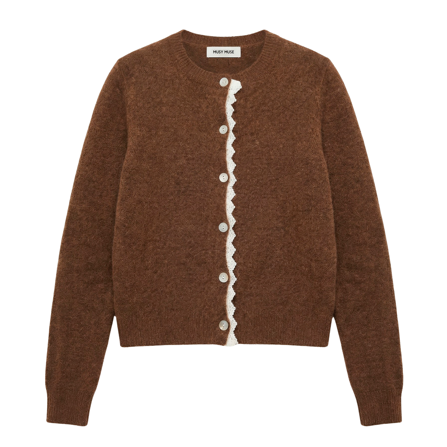Musy Muse Dame Cardigan Brown One Size