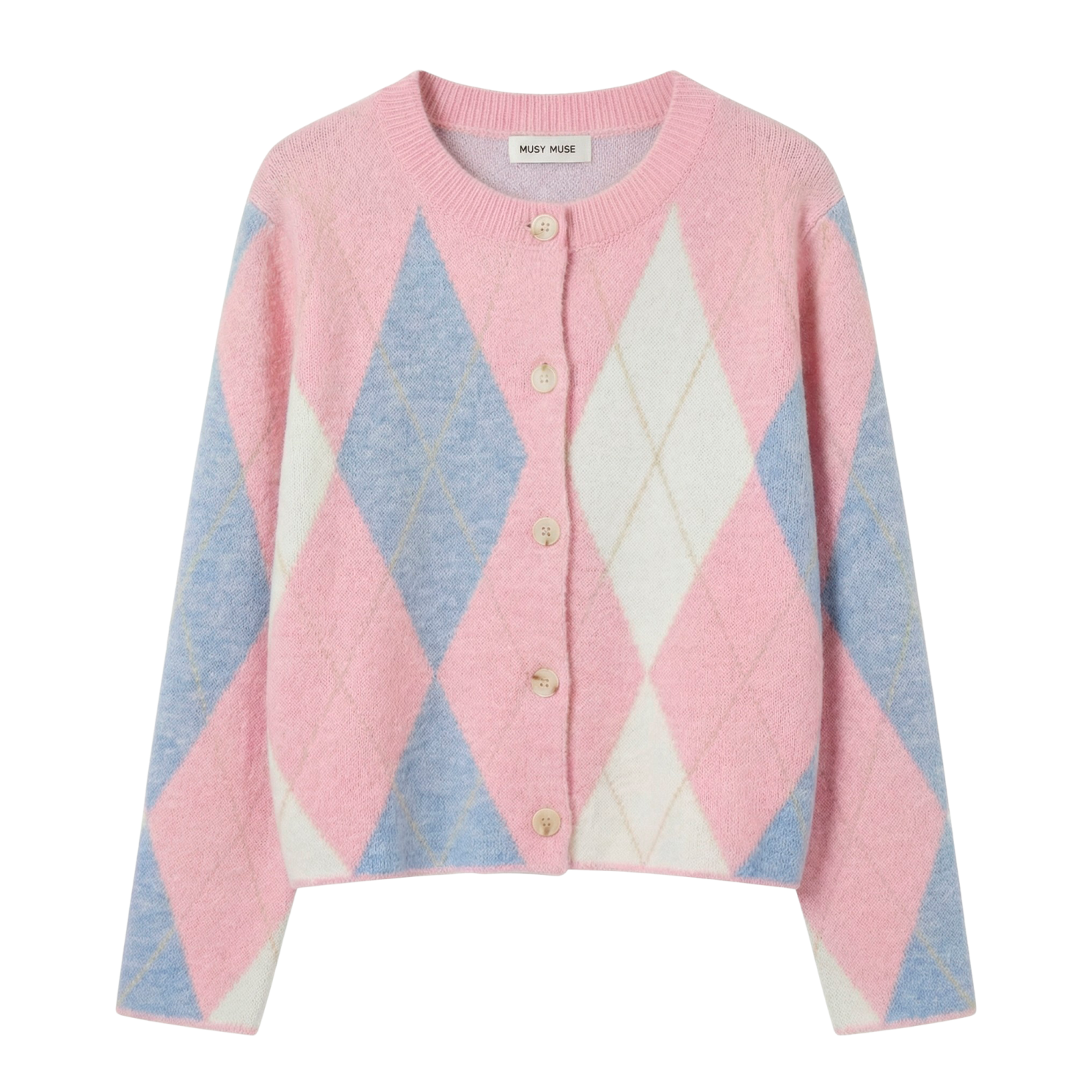 Musy Muse Dame Cardigan   Uldmix Rose One Size