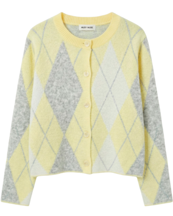 Musy Muse Dame Cardigan   Uldmix Yellow One Size