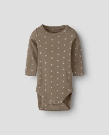Name It Lona Langærmet Body Taupe Gray 68