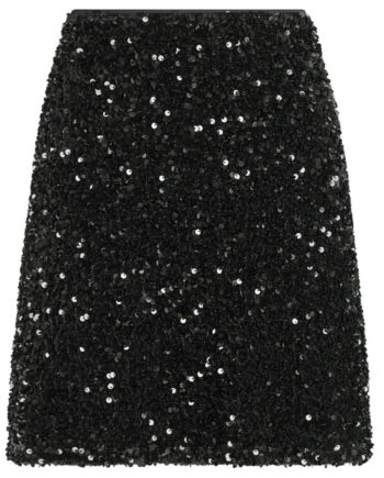 Neo Noir Nederdel Miva Velvet Sequins Black