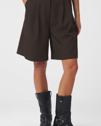 Neo Noir Shorts Nika Structure Dark Brown